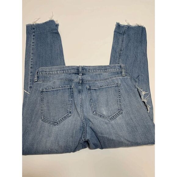 Old Navy Womens Denim Jeans Boyfriend Distressed Light Wash Size 4 - Picture 5 of 10
